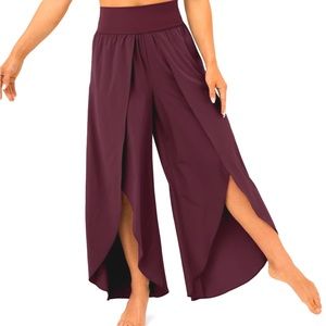 Breezeful highwaisted back waist band halara pocket palazzo split wide leg xl